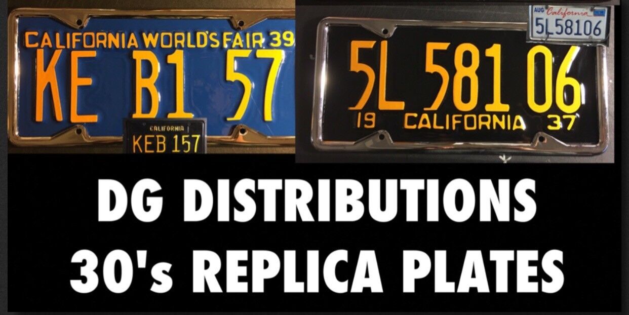 replica Embossed VINTAGE california license plate 1934 1935 1936 1937 1938 1939