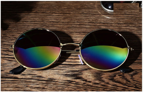  Vintage Men Women Round Mirrored Sunglasses Eyewear Outdoor Sports Glasses new