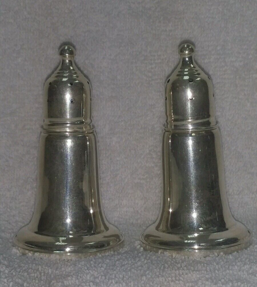 Sterling Silver SET Salt & Pepper Shakers by Empire Silver Weighted 925 #244