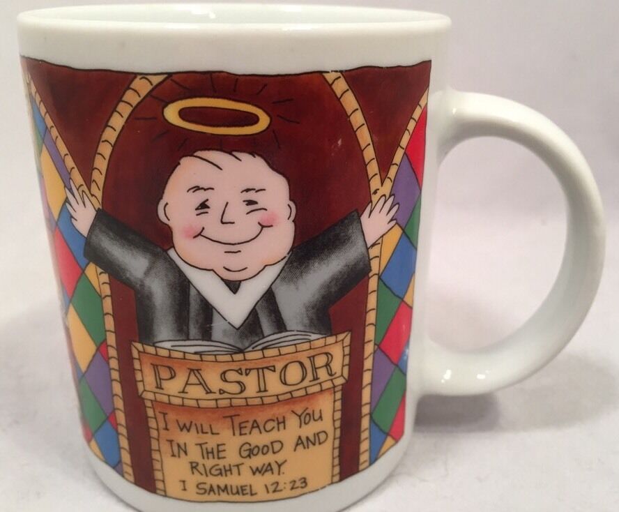 Vintage Coffee Mug Pastor Church Bible 1 Samuel 12:23 Bob Siemon Designs 1993