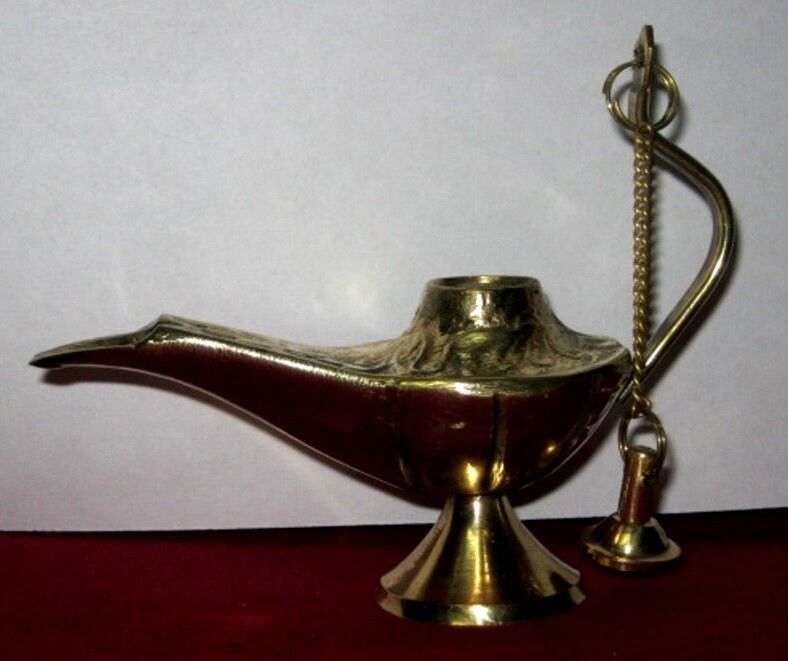 Rare Brass Oil Lamp Aladdin Chirag Xmas Black Friday Thanksgiving Gifts Lighting