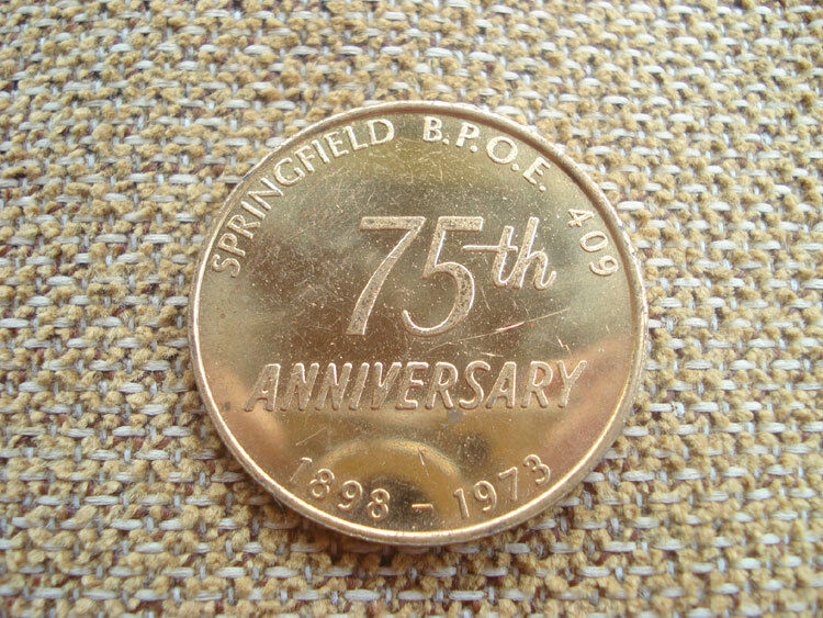 BPOE SPRINGFIELD MISSOURI 1898-1973 75TH ANNIVERSARY COIN MEDAL