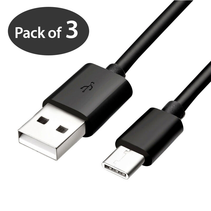 3-Pack USB-C Type-C 3.1 Data Sync Charger Charging Cable Cord for Samsung S8/S8+