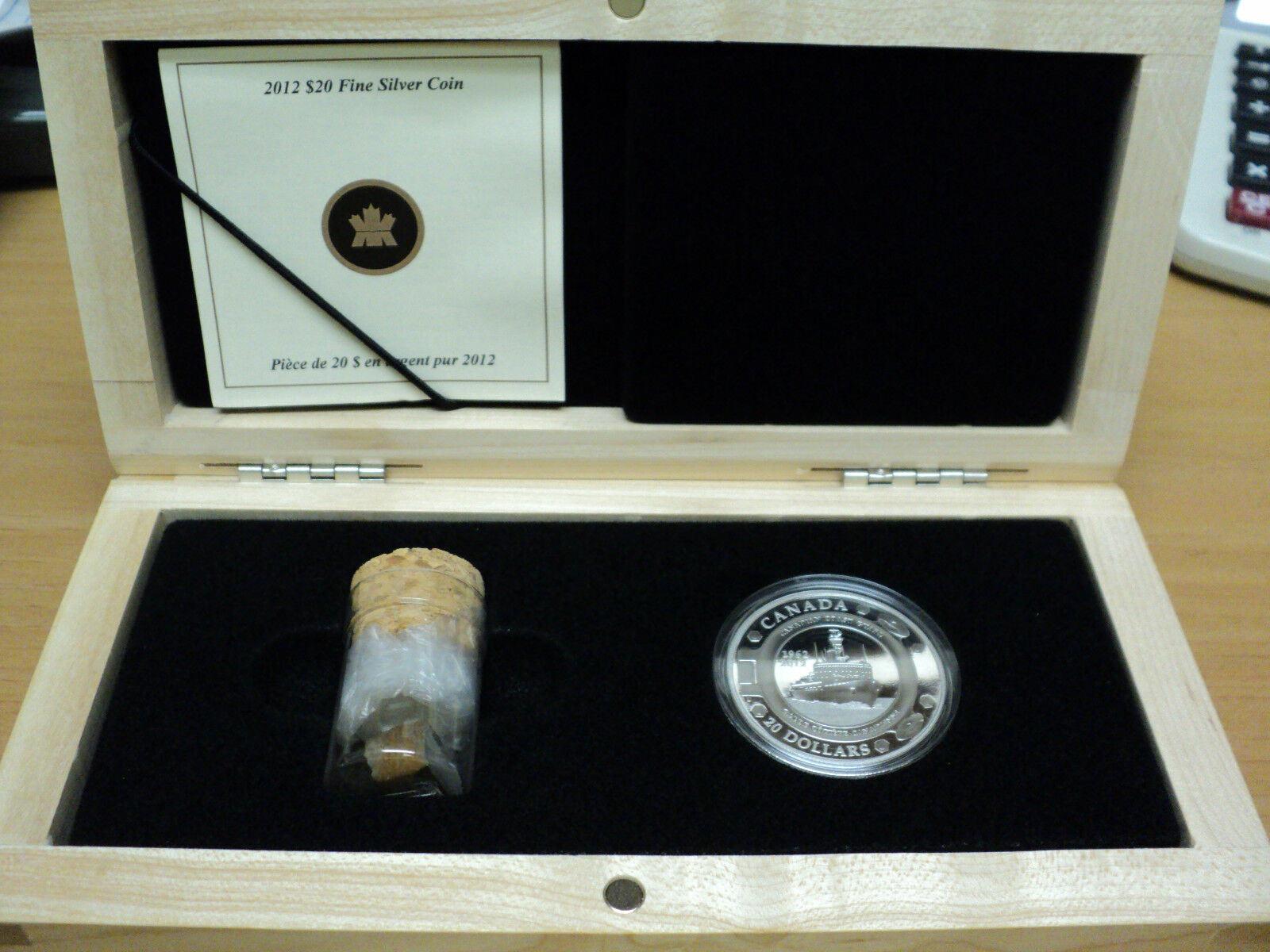 2012 Canada $20.00  50th Anniversary Of Coast Guard Service Fine Silver Coin