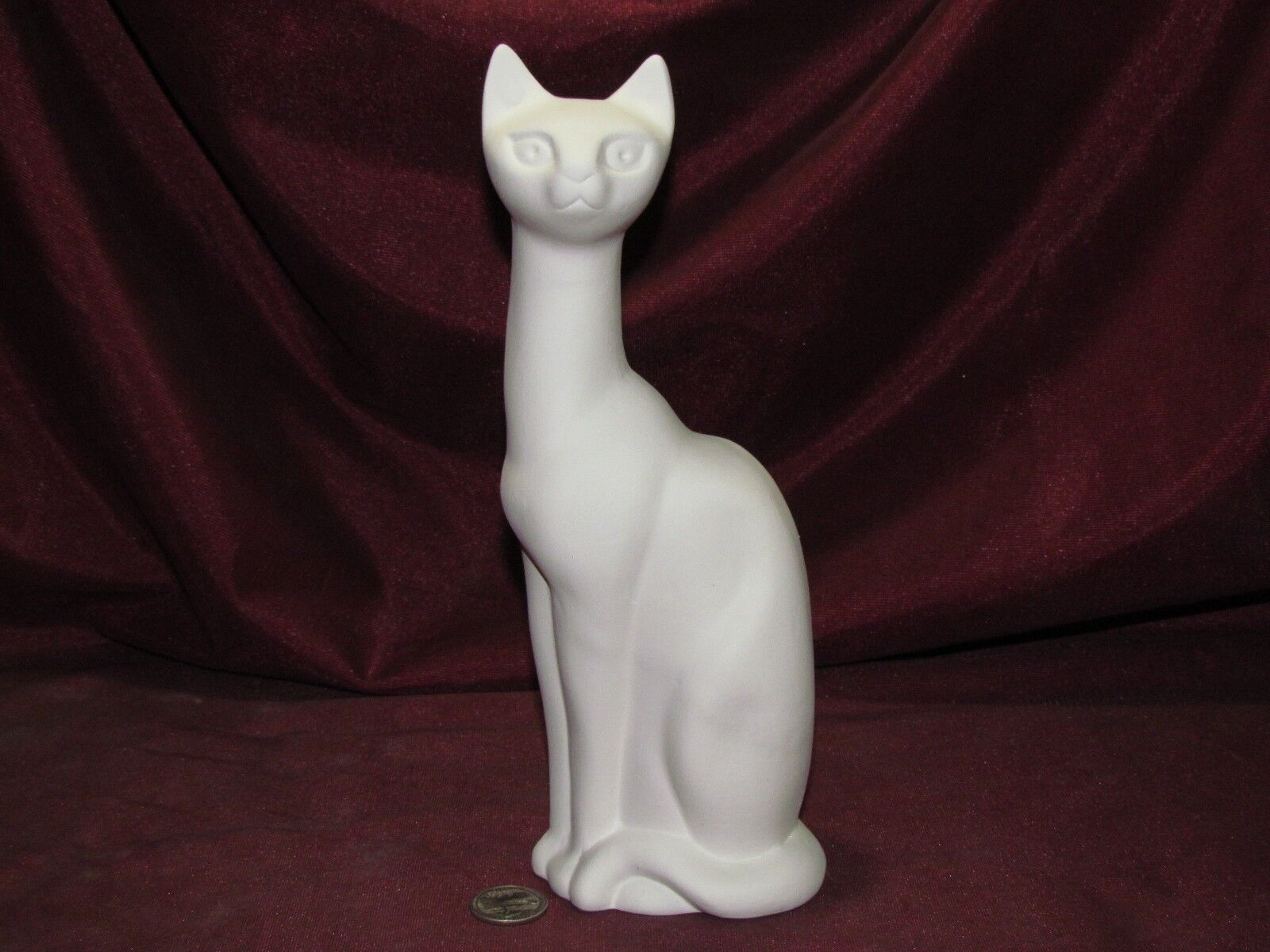 Ceramic Bisque Vintage Tall Slender Cat Kitty Ready to Paint U-Paint Unpainted
