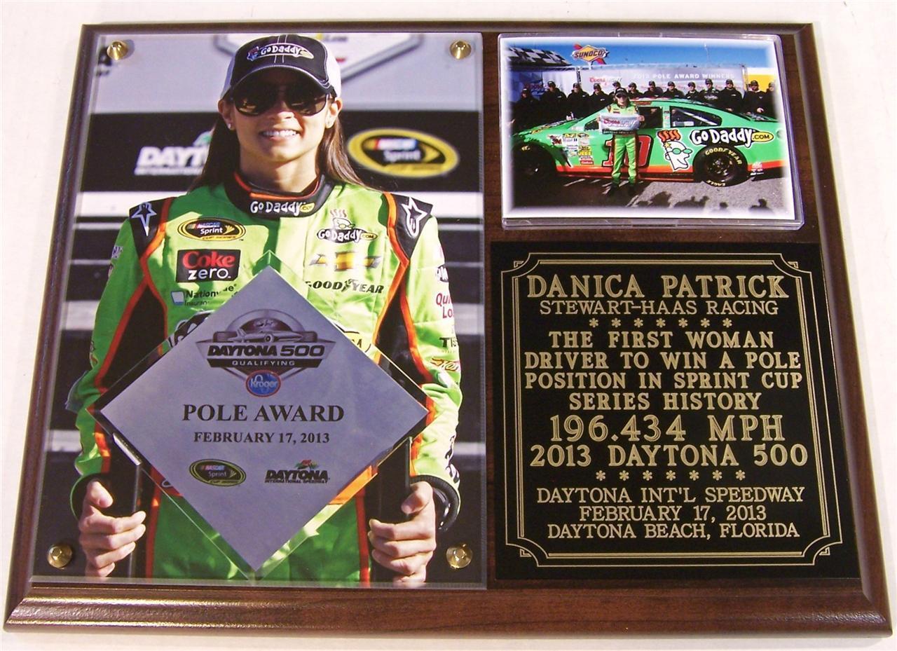 Danica Patrick #10 Pole Position Award 2013 Daytona 500 Photo Plaque