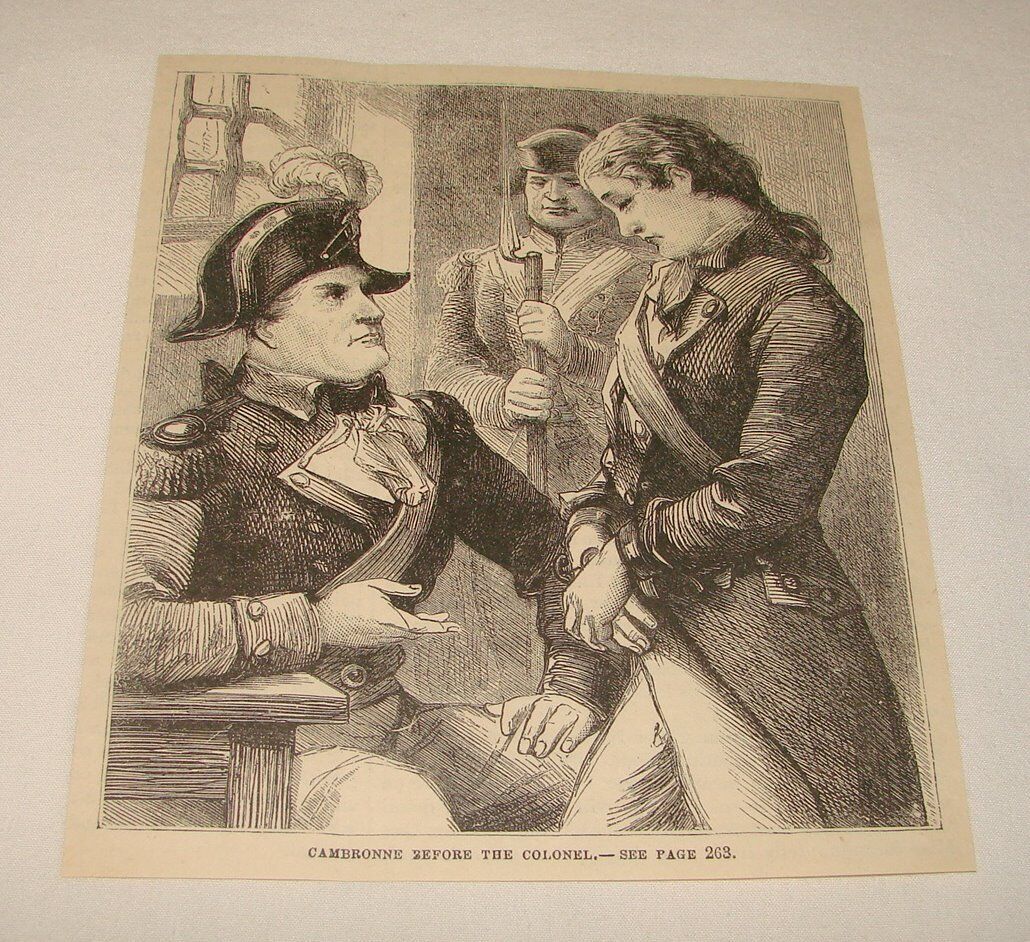 1880 magazine engraving ~ PIERRE CAMBRONNE Before Colonel