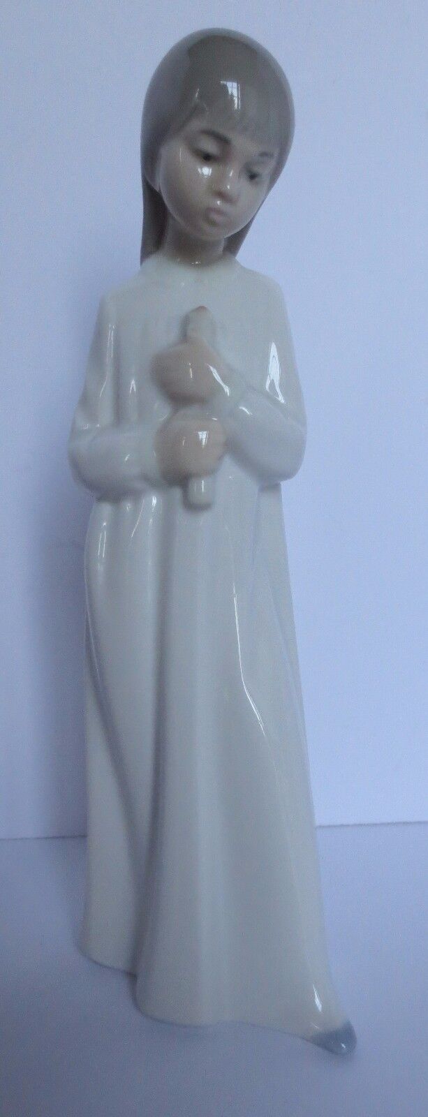Vintage Llardo Young Girl Figurine with Candle - Marked
