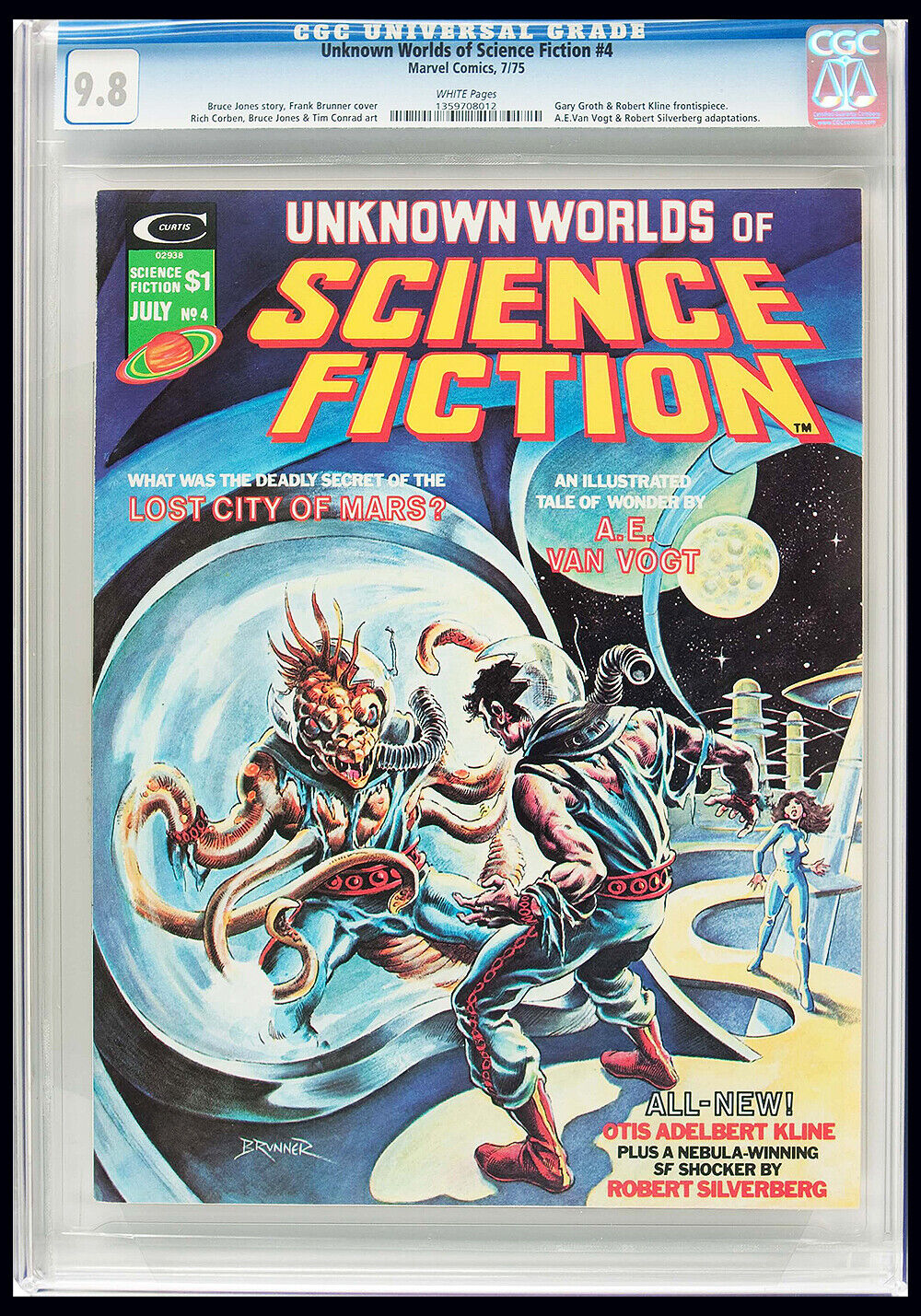 Unknown Worlds of Science Fiction #4 CGC NM/MT 9.8 Highest Graded Frank Brunner 