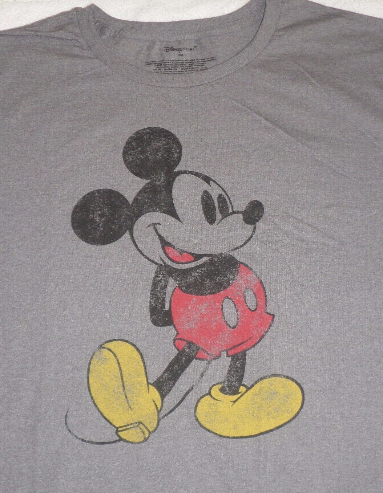 MEN\'S SIZE MEDIUM OR SIZE XL MICKEY MOUSE CLASSIC GREY T SHIRT DISNEY STORE NWT