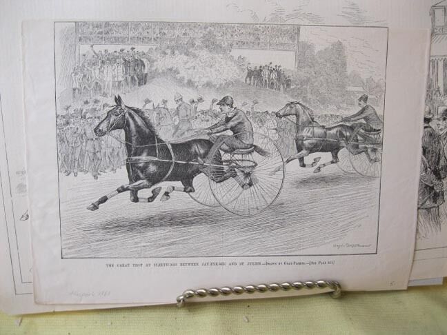 Vintage Print,GREAT TROT,Horse,Harpers,1883 #2