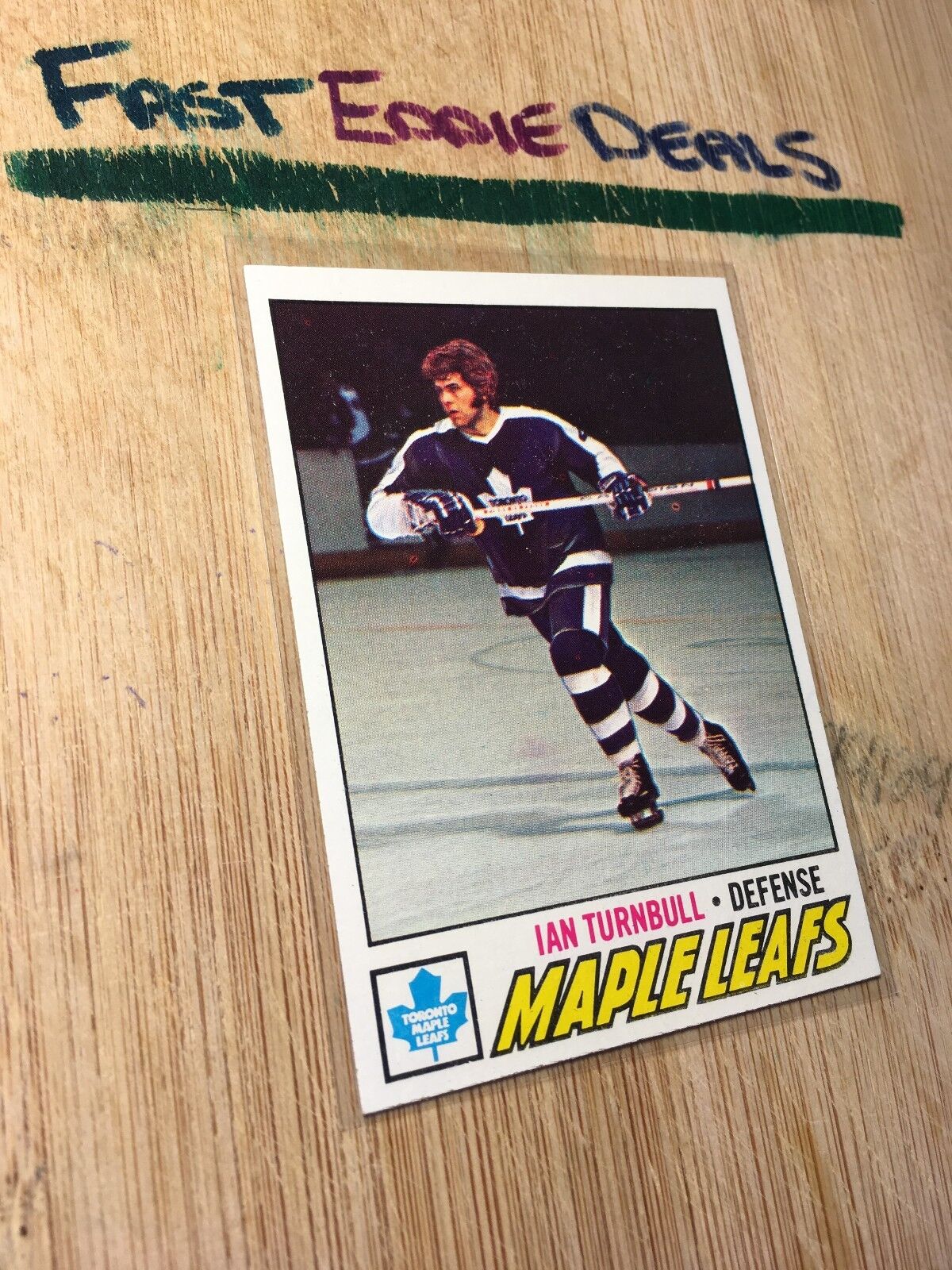TOPPS HOCKEY 1977-78 IAN TURNBULL CARD # 186 TORONTO MAPLE LEAFS EXCELLENT