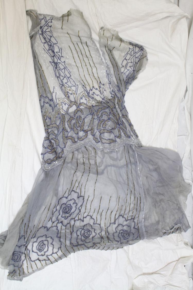 1920s Beaded Chiffon Dress Lot 146A