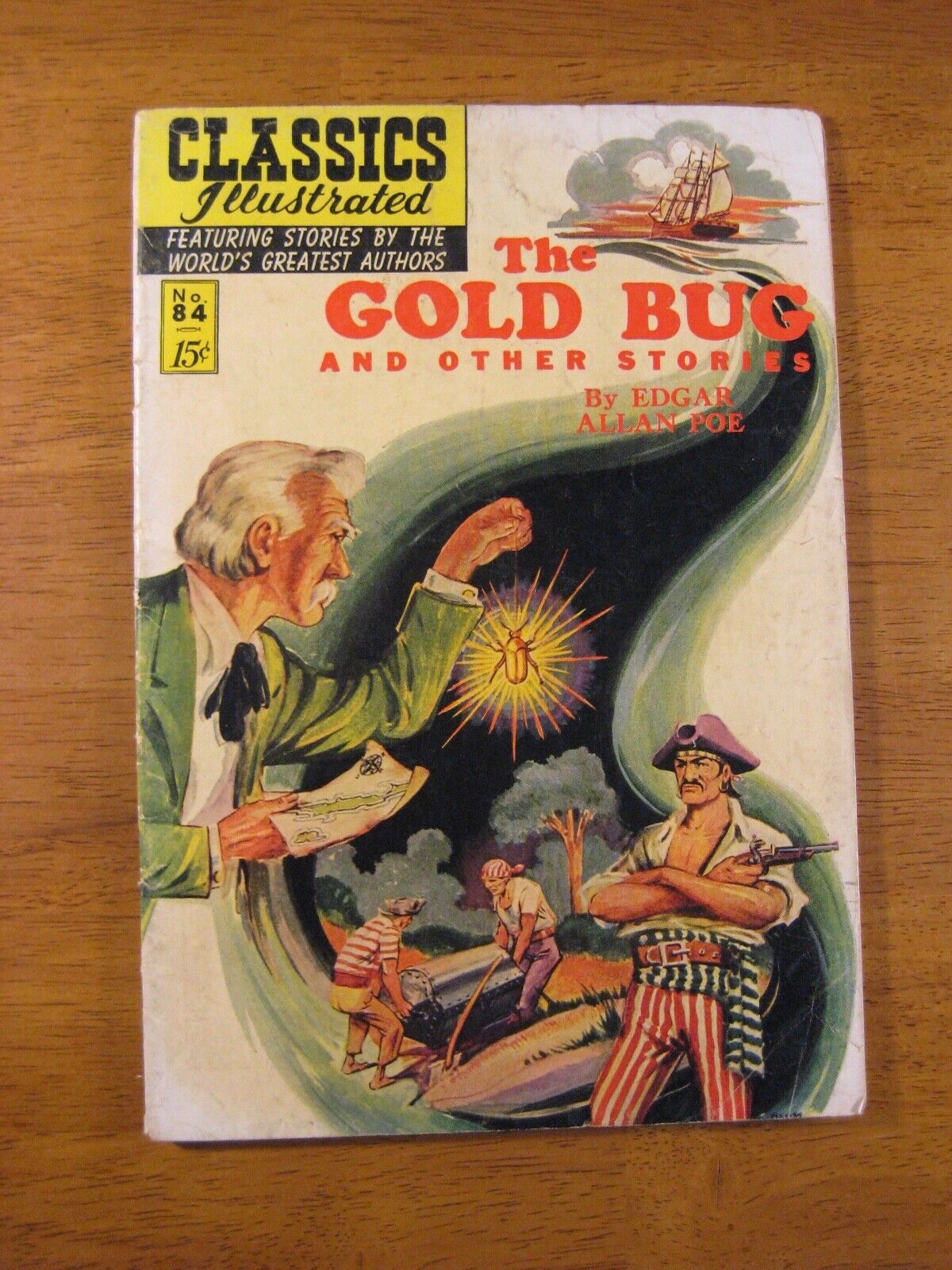 CLASSICS ILLUSTRATED #84, The Gold Bug (’51 Orig/1st Prt), HRN 85 (VG+ or VG/FN)