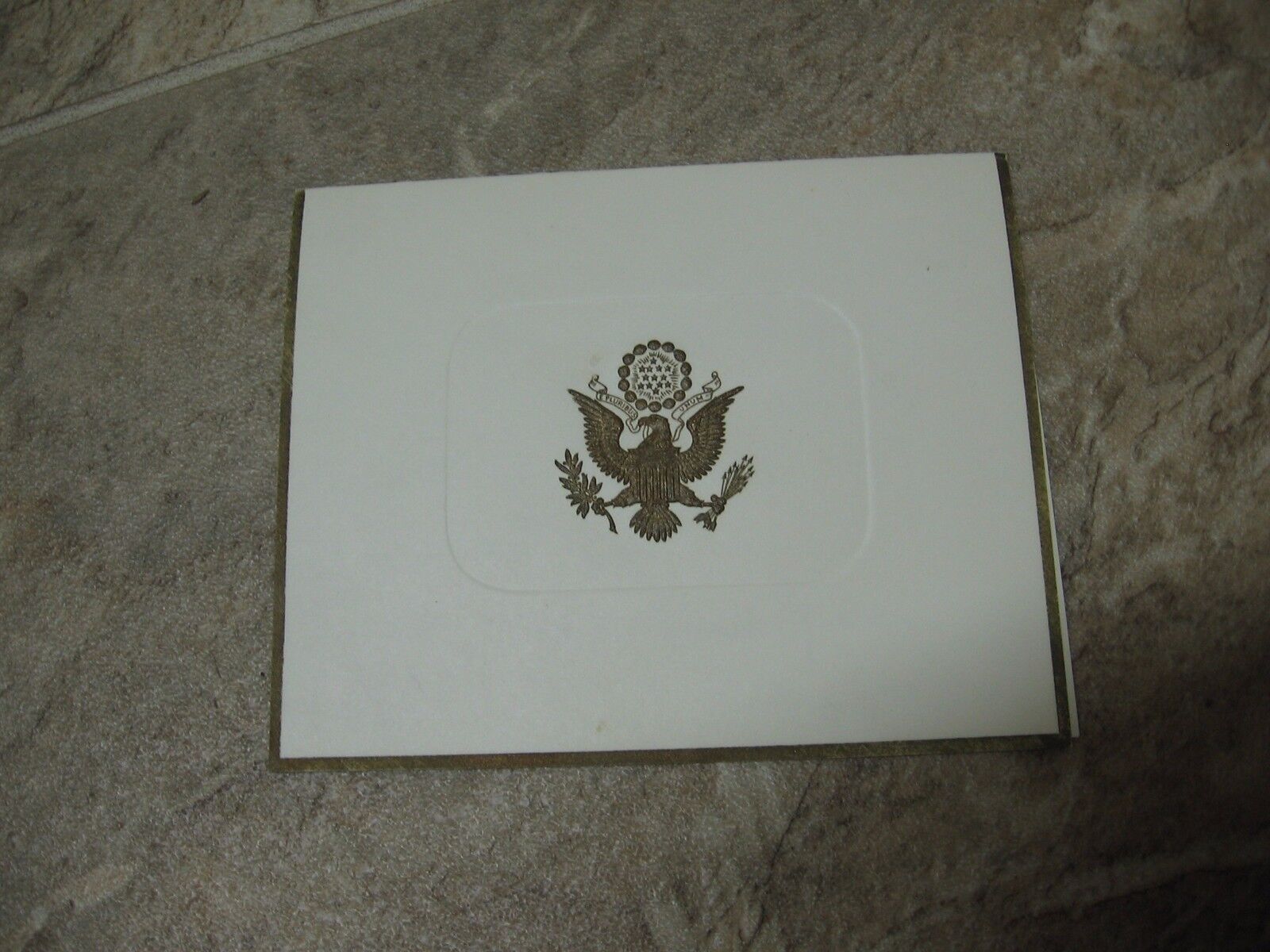 1966 Written Note on White House Card +  seal from LBJ  President Lyndon Johnson
