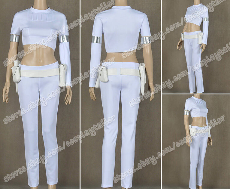 Star Wars Ⅱ Attack Of The Clones Cosplay Padmé Amidala Costume White Uniform New