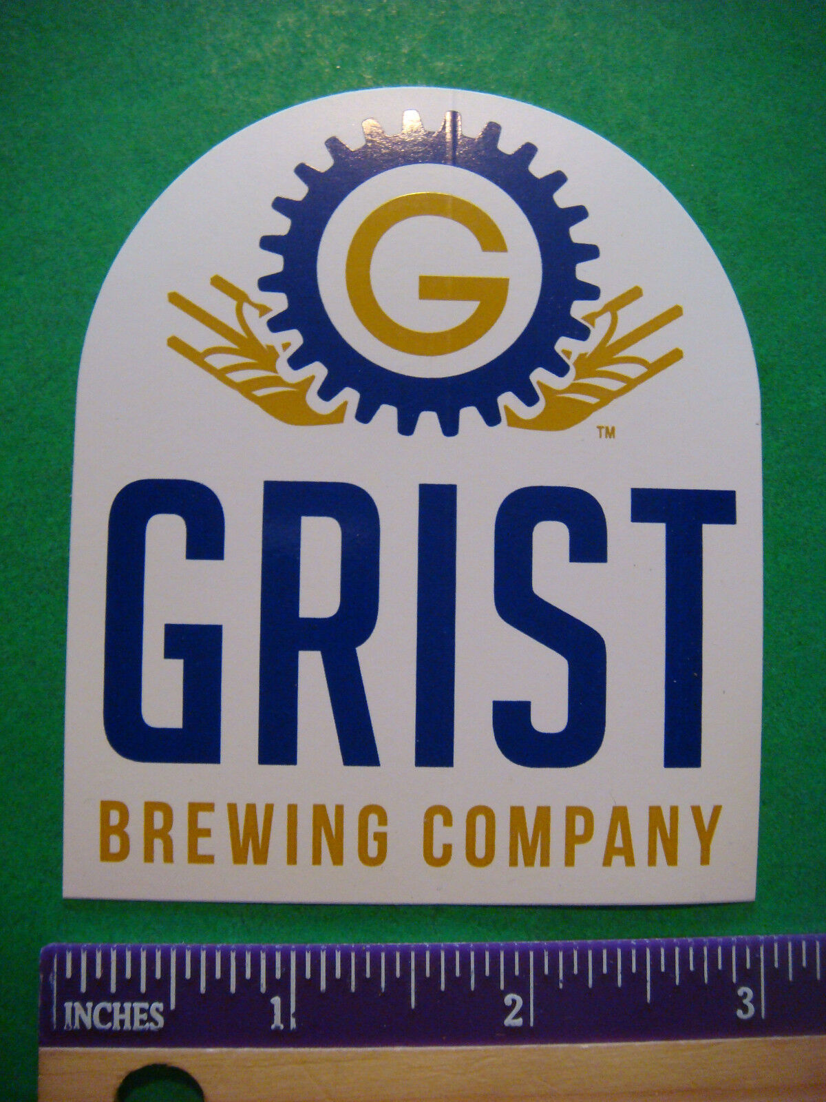 Hip Beer Brewery STICKER ~*~ Grist Brewing Company ~*~ Highlands Ranch, COLORADO