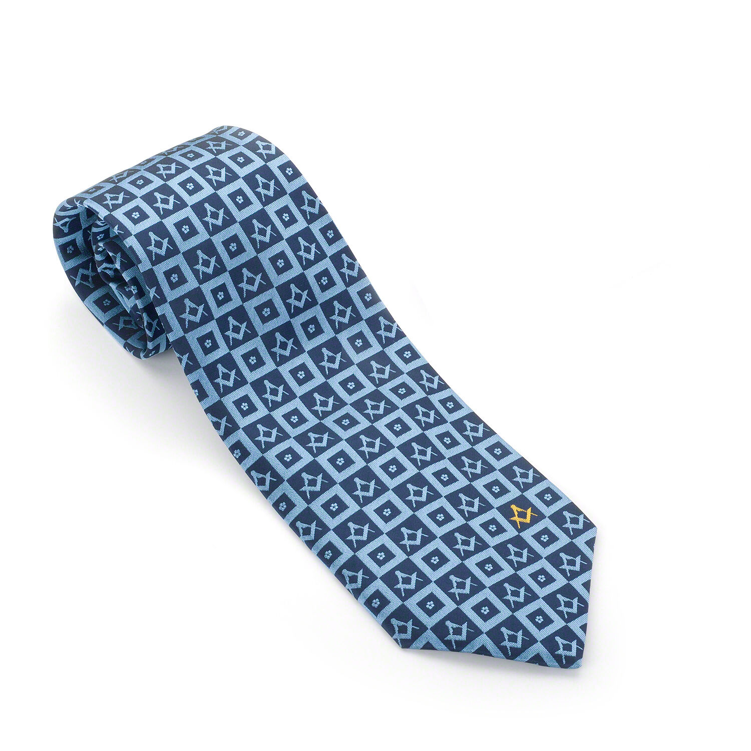 Quality New Masonic Forget me Not 100% Silk Woven Tie