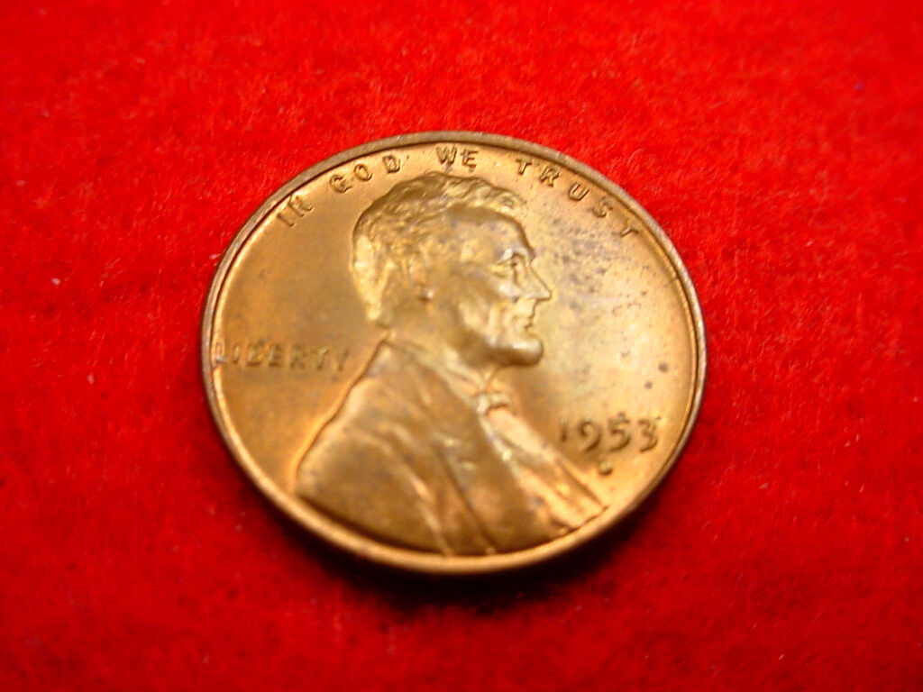 1953-D LINCOLN CENT GREAT BU COIN FROM ORIGINAL ROLL  #5