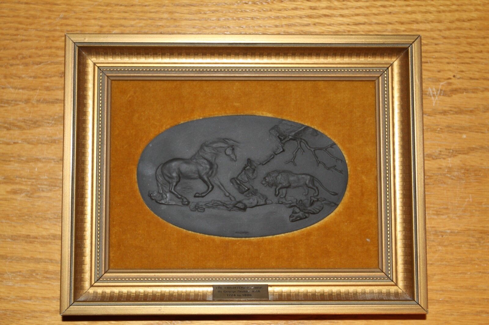 Wedgwood Basalt Limited Edition The Frightened Horse Framed Plaque