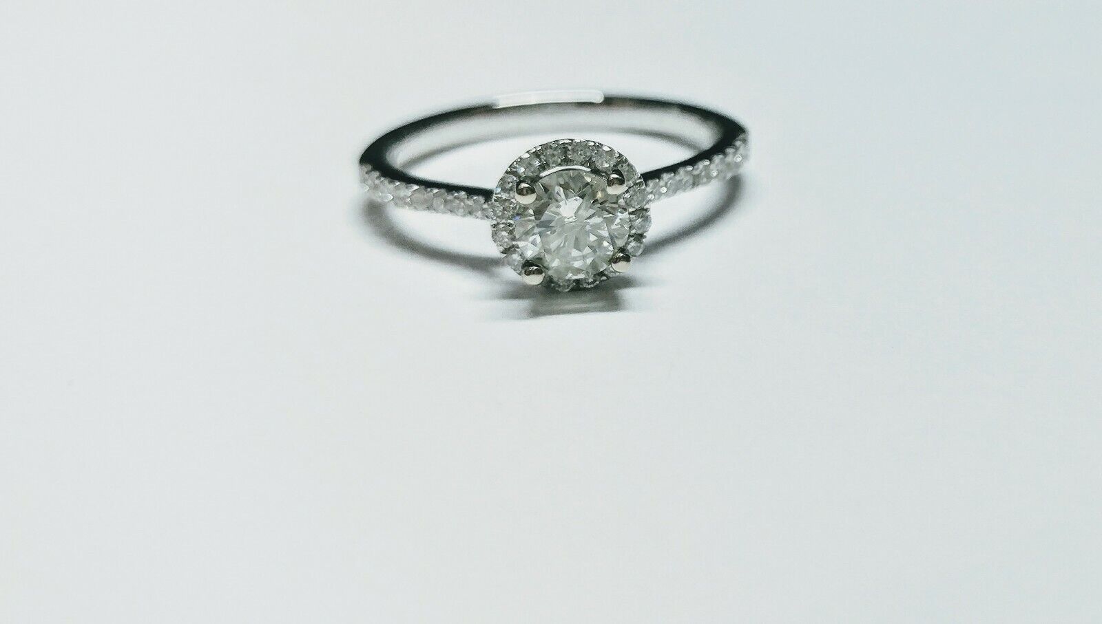 0.75ct Diamond Halo Engagement Ring