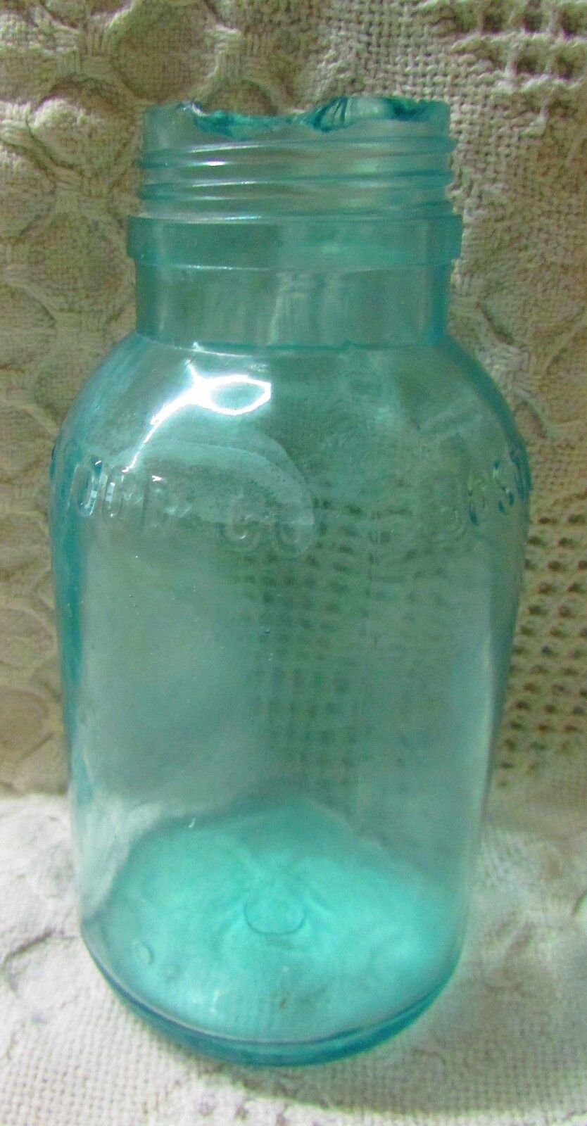 Vintage Blue Jar By Mellins Food Co. Boston, US, Estate Find