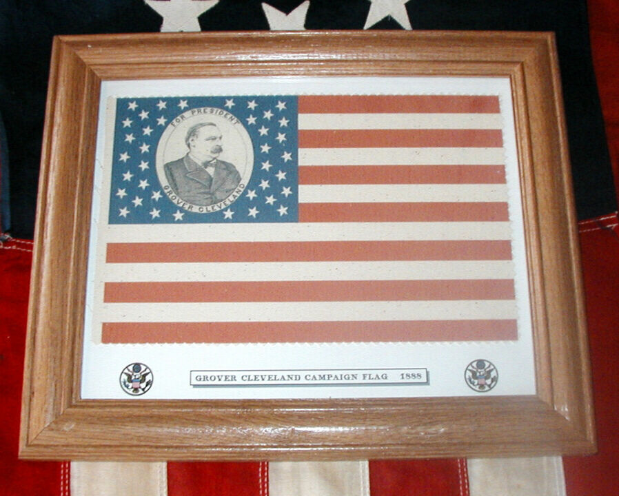38 star Flag, President Grover Cleveland Campaign Flag of 1888