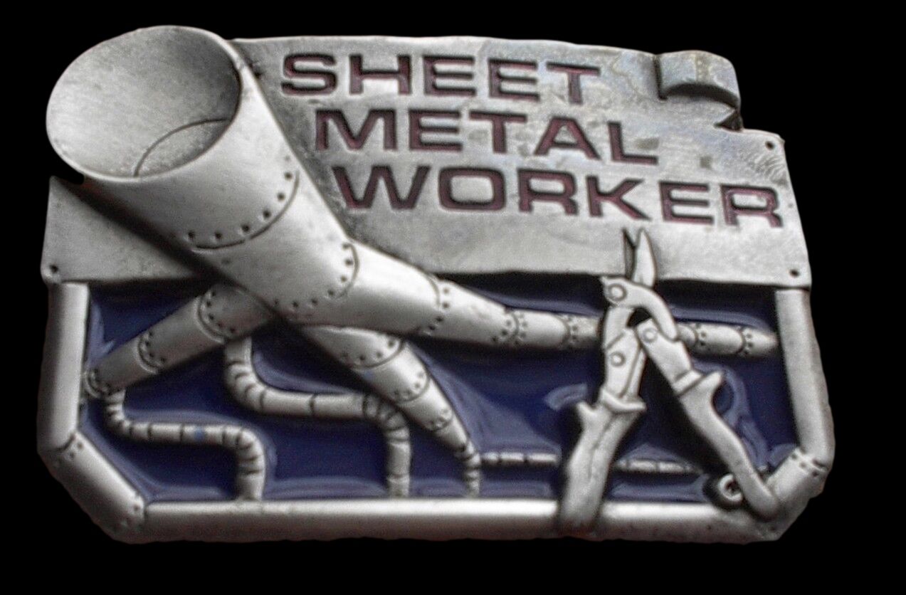BELT BUCKLE SHEET METAL WORKERS TOOLS WORK TRADE PROFESSIONS BOUCLE DE CEINTURE