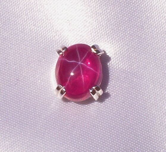 3 CT PLUS BRILLIANT CREATED STAR RUBY MENS TIE TACK PIN SOLID STERLING SILVER
