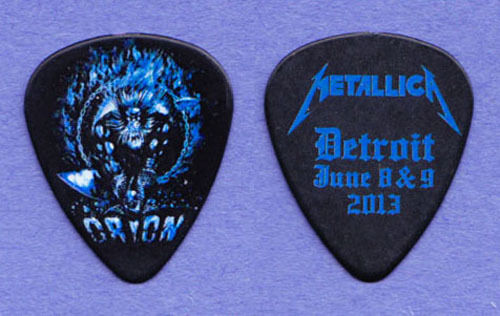 Metallica James Hetfield Orion Festival Black Guitar Pick - 2013 Tour Detroit