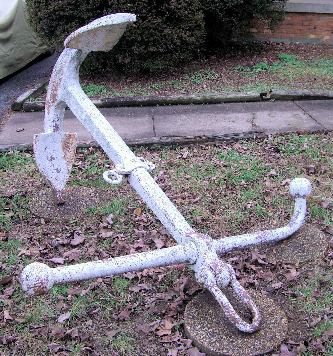 Antique Stocked Admiralty Anchor from 1800\'s US Navy Sailing Tall Ship