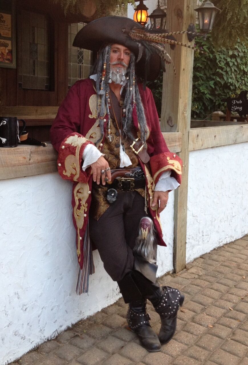 Custom Captain Teague Renaissance Pirate POTC frock coat complete 4pc costume