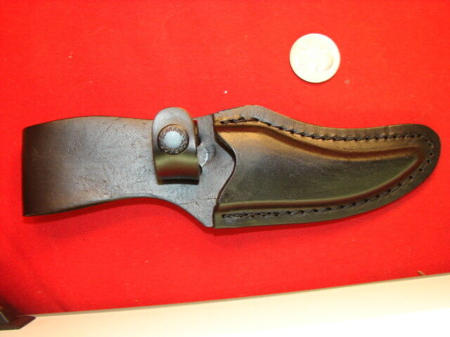 BLACK LEATHER SHEATH FOR SCHRADE OLD TIMER 152OT SHARP FINGER  hunting knife