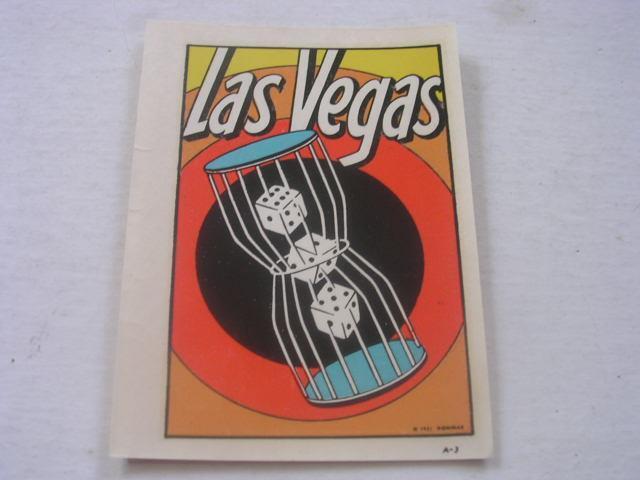 Vintage 1951 Las Vegas Nevada Unused Decal in Original Envelope by Donmar NV