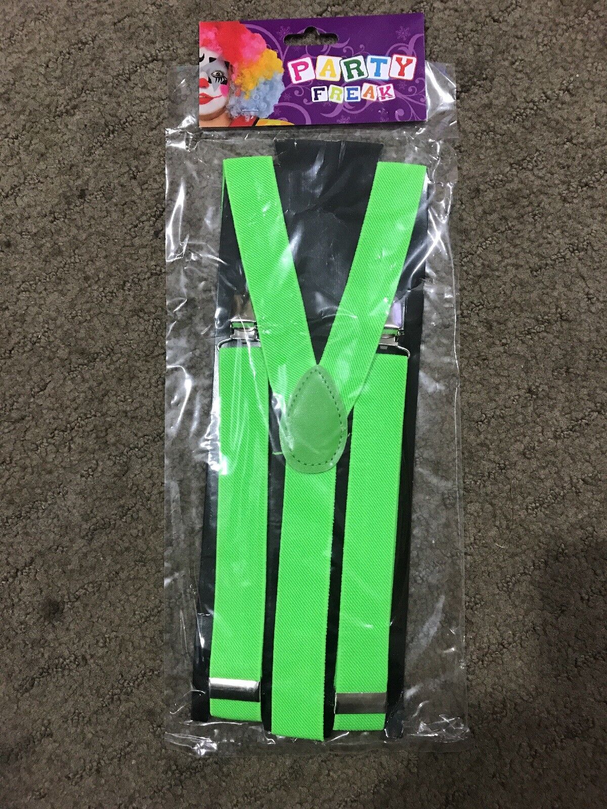 Party Favours Suspenders Neon Green for Cosplay, St Patrick’s Day, 1980s Themes