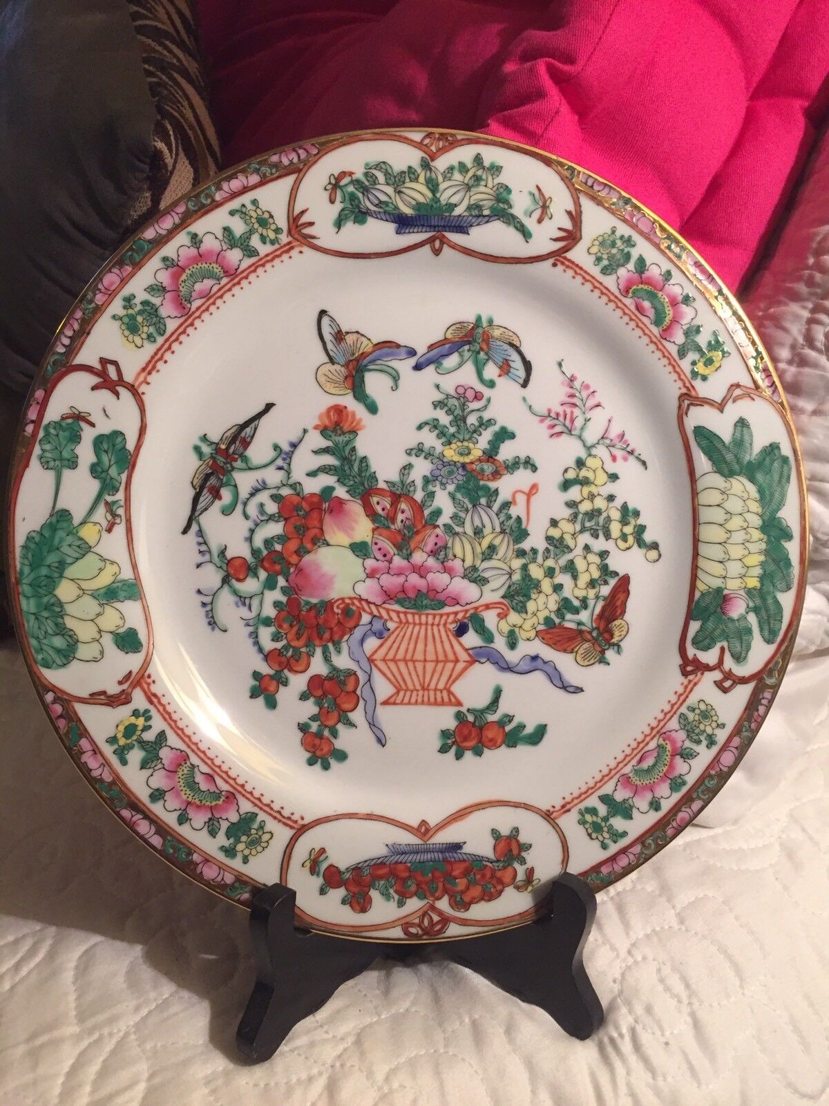 Vintage Hand-Painted Decoration China Dinner Plate 10\