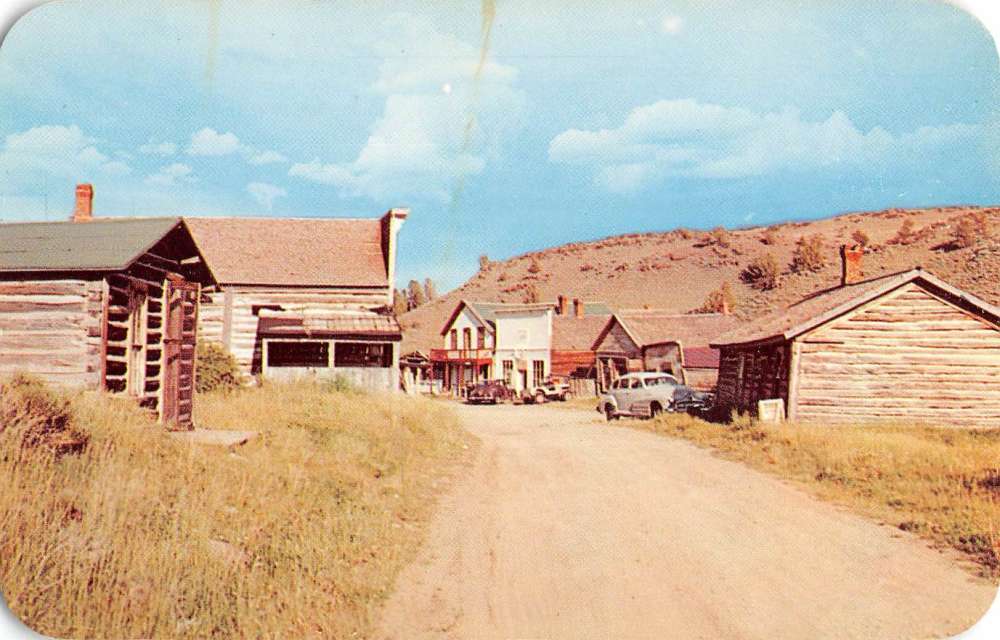 South Pass Wyoming Gold Mining Town Street View Vintage Postcard K56703