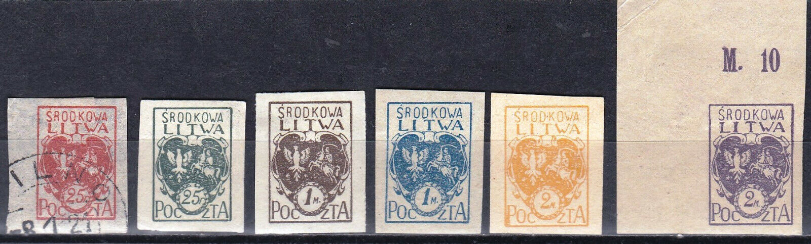 CENTRAL LITHUANIA - Sc 1 - 6 IMPERF. SET - LOOK