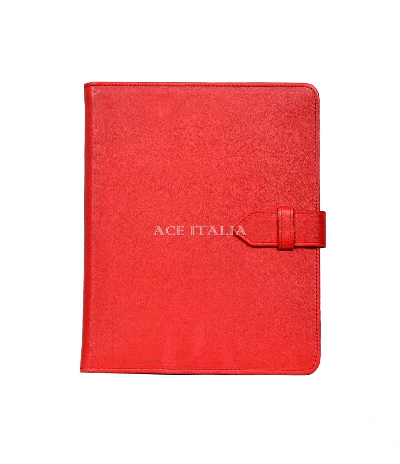 iPAD 2 3 & 4 Red Soft Lambskin Luxury Real Genuine Leather Cover Case Stand
