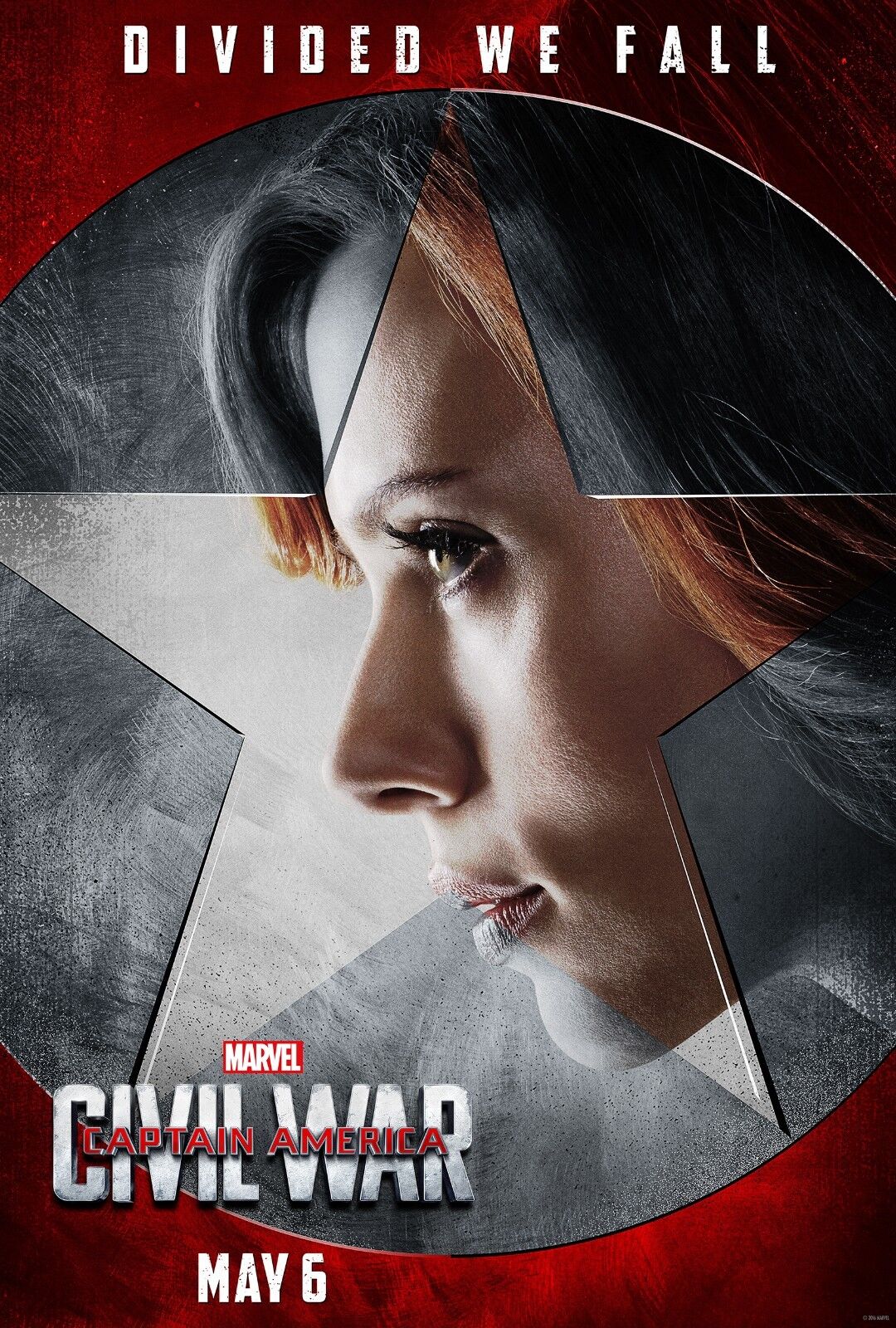 Captain America Civil War Movie Poster 24x36 Scarlett Johansson, Black Widow v11