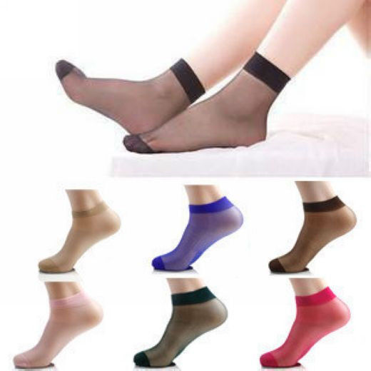 10/20pair Crystal Stockings Ultrathin Transparent Elastic Short Sock YP5