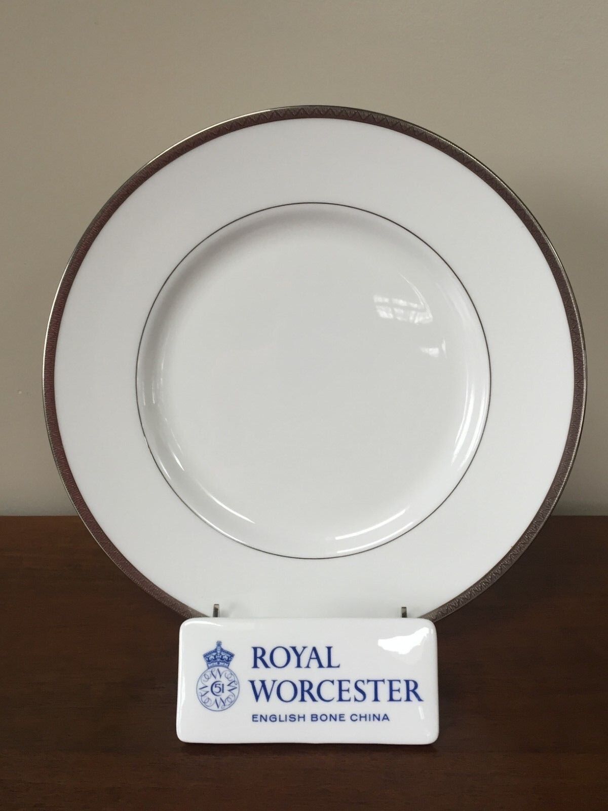 Vintage Royal Worcester MALVERN Platinum  Dinner Plate