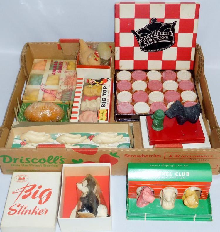 Large Lot of Vintage Figural Soaps w/ Original Boxes/Displays Lot 279