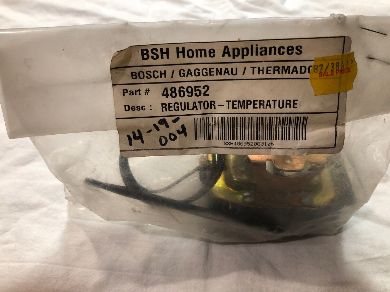 14-19-004 486952 00486952 THERMADOR OVEN TEMPERATURE REGULATOR NEW HARD TO FIND