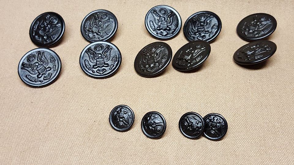 Repro WWI US ARMY Model 1918 Overcoat Button Set