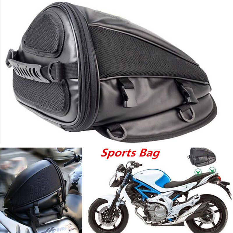 Portable Motorcycle Sports Waterproof Back Seat Carry Bag Luggage Tail Saddlebag