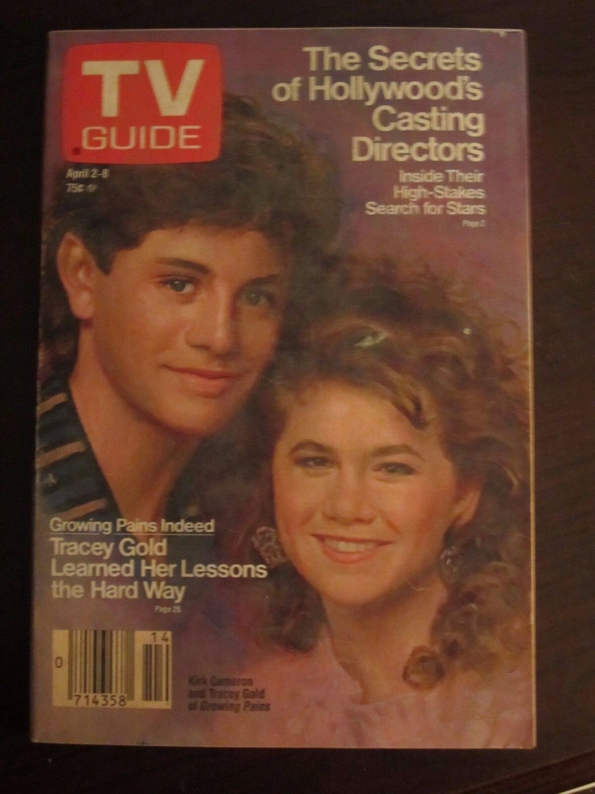 TV Guide April 1988 Growing Pains Kirk Cameron Tracey Gold No Label