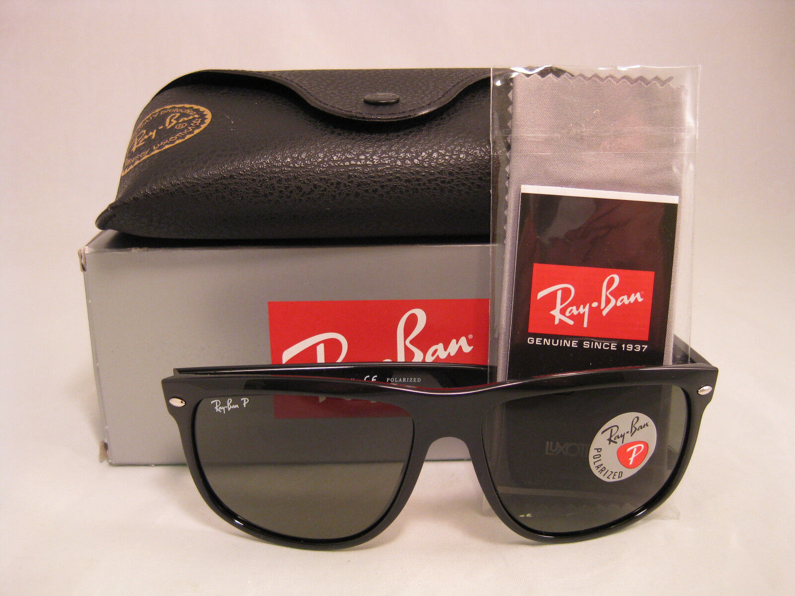 RayBan RB4147 601/58 Black frame, Crystal Green Polarized, Size 60, Brand NEW