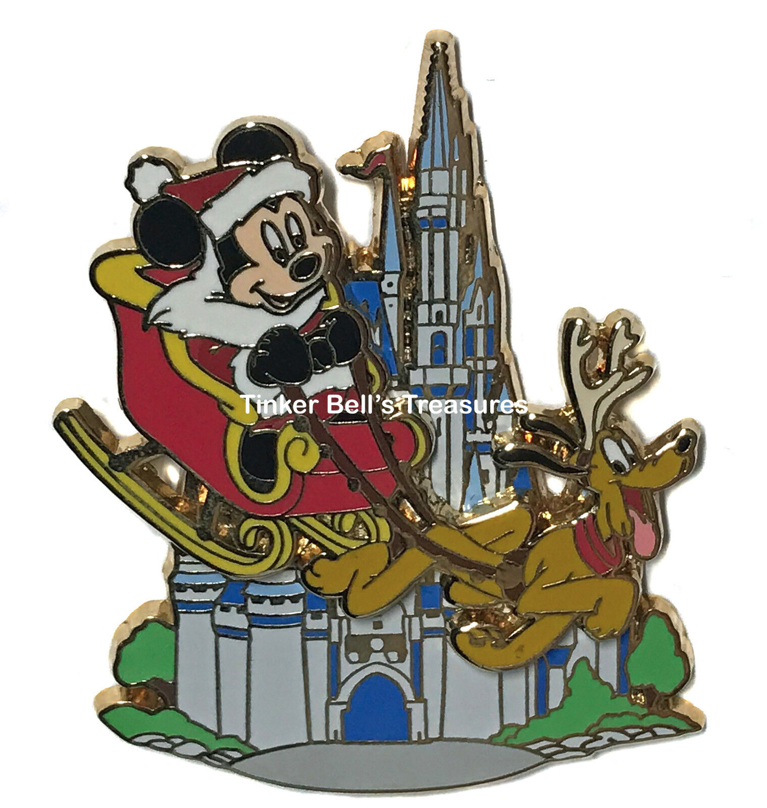 DISNEY AUCTIONS Pin LE 1000 - WDW Castle Christmas - Mickey & Pluto