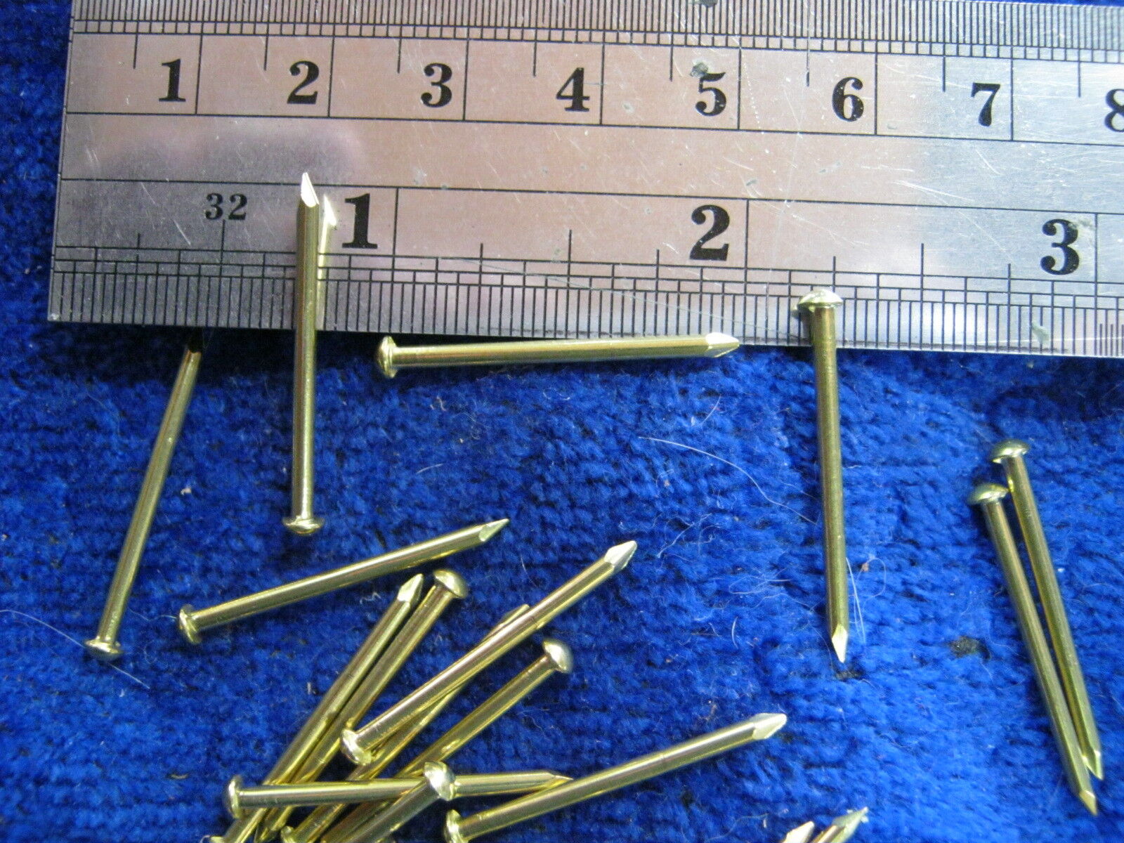 25 Solid brass 16 gauge escutcheon pin rivet steampunk sca 1/16 x 1